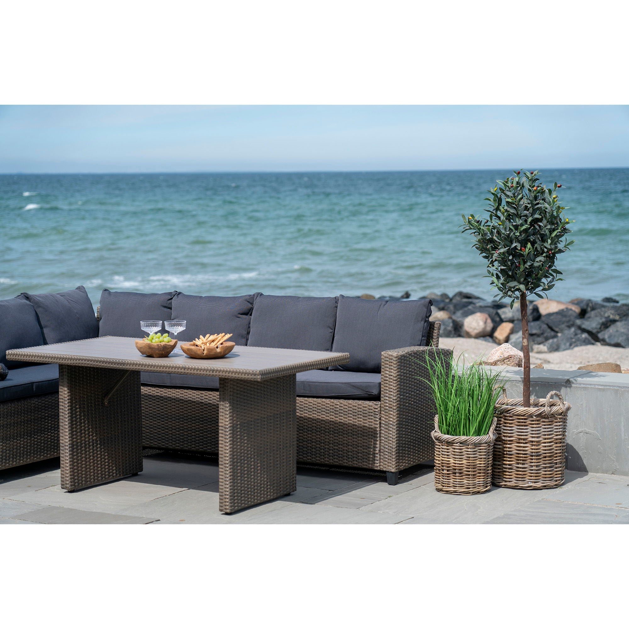 Gili – Aufbewahrungskörbe aus Kubu Rattan, natur, 2er-Set